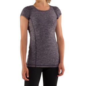 Lululemon Full Tilt T-shirt Heathered Purple Fitted Fitness Top Size 6